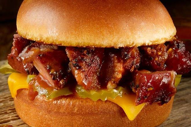 Brisket Burnt Ends Cheese Sandwich