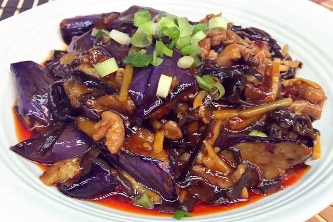 (Combo) Eggplant and Minced Pork in Sweet, Sour and Chilli Sauce 鱼香茄子饭