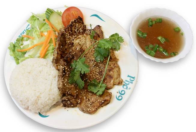 61. Grilled Lemongrass Pork Chops on Rice