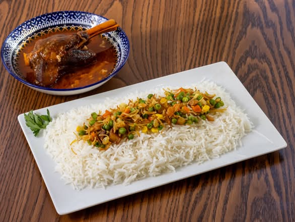Lamb Shank With Rice