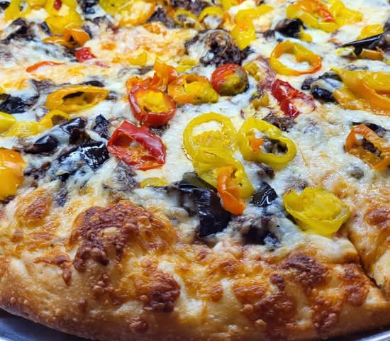 Spicy Eggplant Pizza
