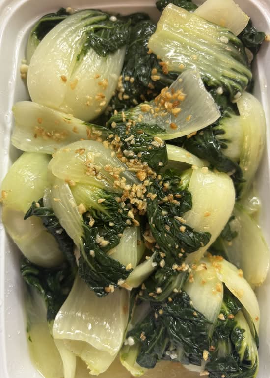 Baby Bok Choy with Garlic Sauce