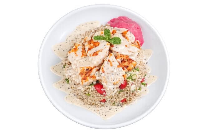 Quinoa Taboula with grilled chicken Salad