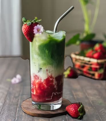 Strawberry Matcha Iced Latte