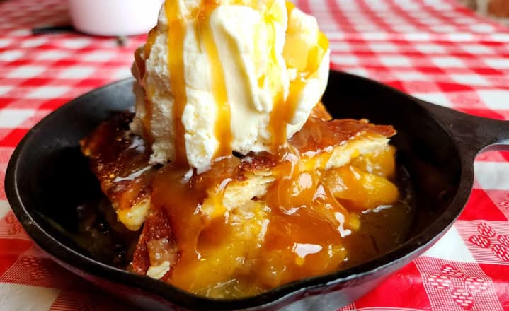 Butter Fried Peach Cobbler