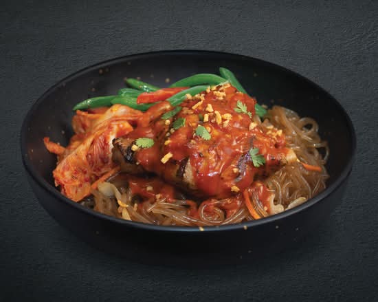 Creamy Gochujang BBQ Chicken Noodles
