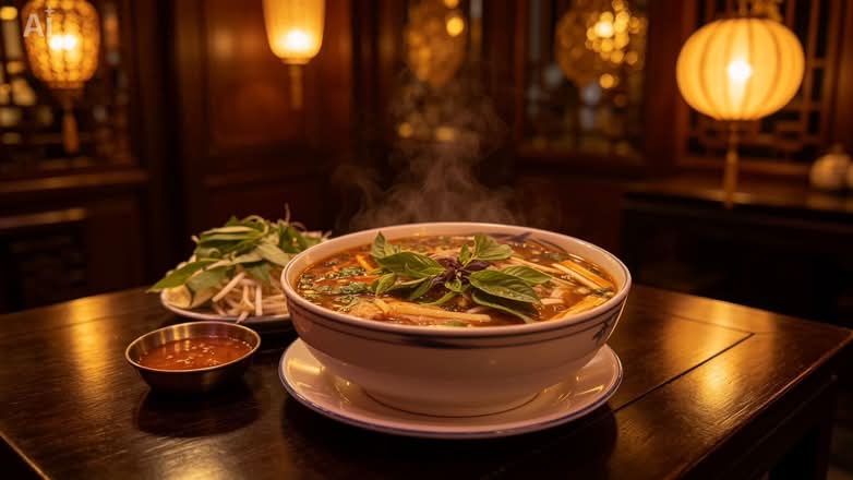 Vietnamese Duck and Bamboo Shoots Noodle Soup