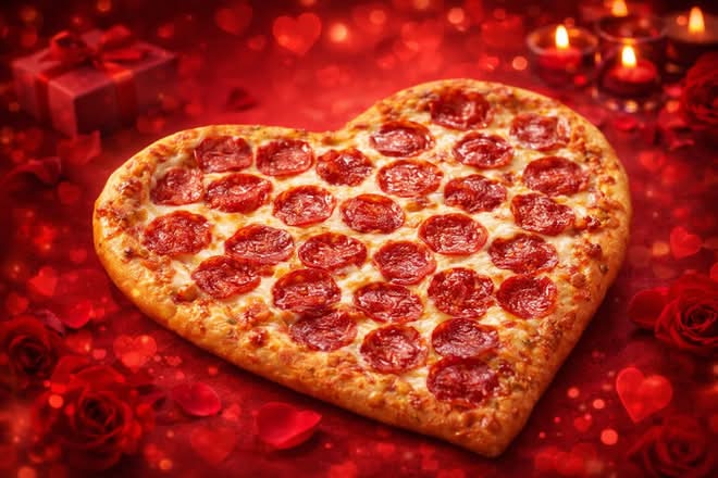 Be Mine Heart-Shaped Pizza 💘🍕 (Medium)