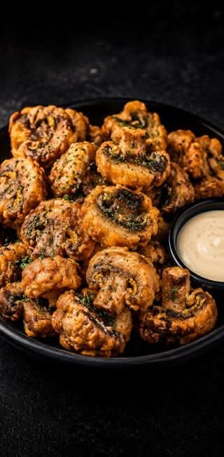 Fried Mushrooms accompanied with DO CHUA + FREE GOURMET SAUCE 🎁
