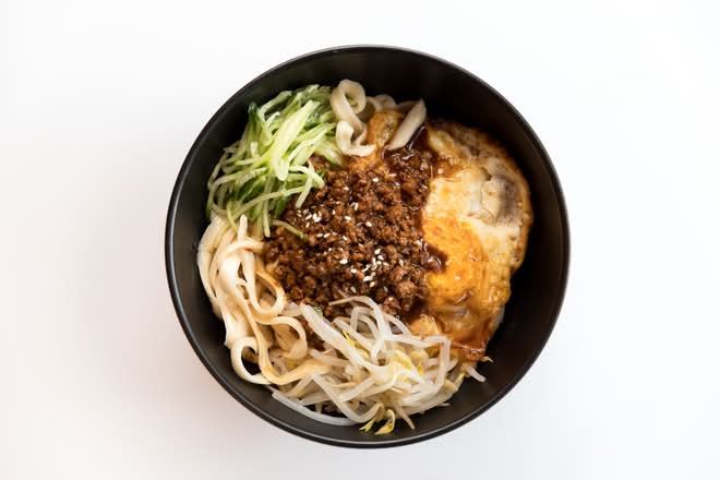 Minced Pork Ramen no Soup (Chinese Noodles with Soybean Paste and Ground Pork)肉燥拌面