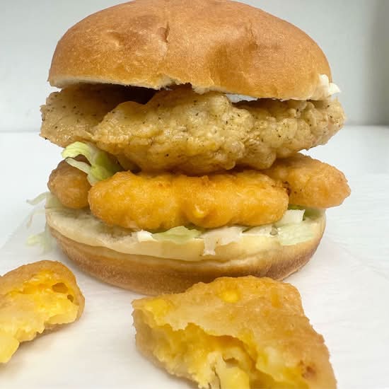 Mac and Cheese Chicken Burger