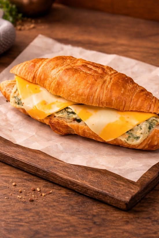 Egg White and Spinach Croissant