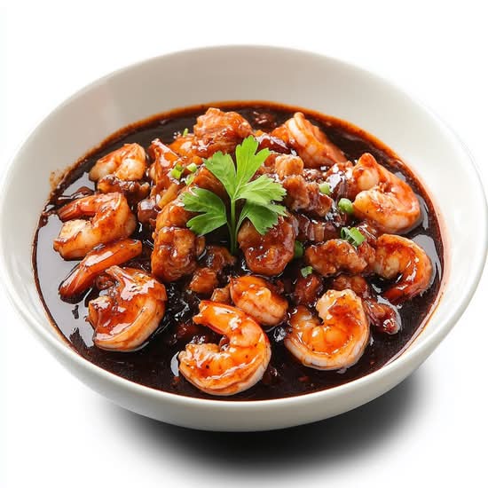Crevettes Sauce au Homard / Shrimps with Lobster Sauce