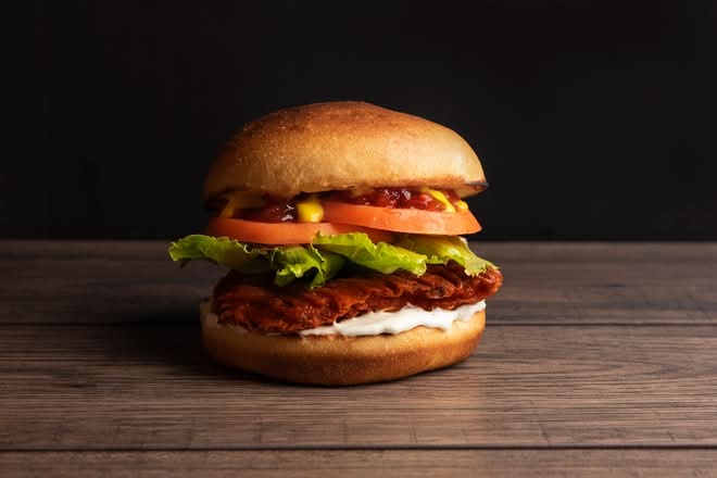 Buffalo Chicken Burger & Side