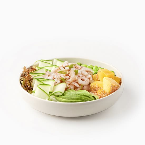 Poké Hawaïen crevettes nordiques / Hawaiian poke bowl with Nordic shrimp