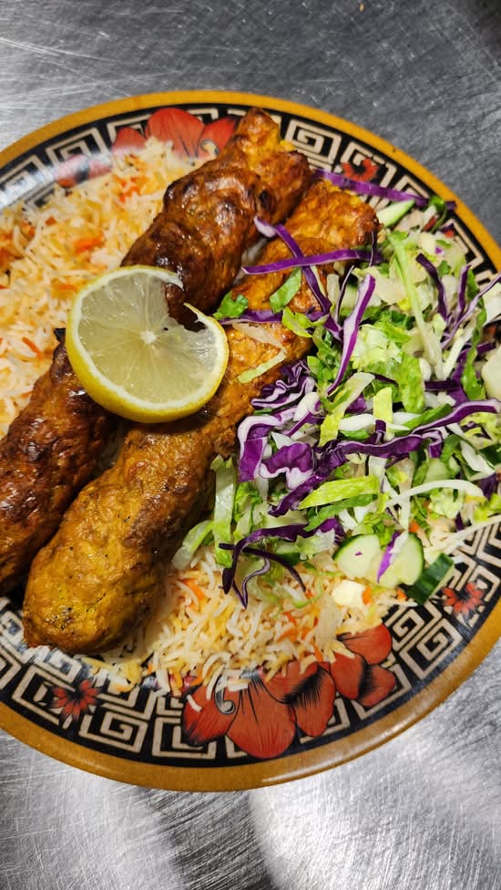 Combo 2    ( Ground Beef or Chicken) kabab