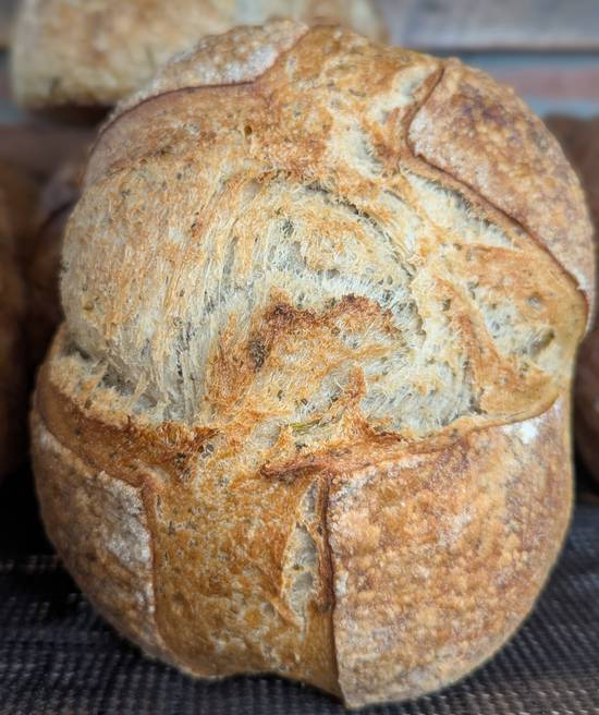 Herbed & Sea Salt Sourdough boule