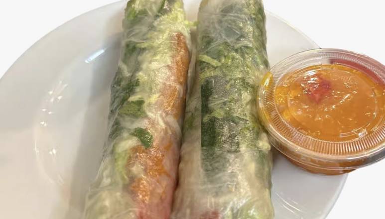 15. Goi Cuon Nha Trang - Garlic Pork Patty Salad Rolls (2 Pcs)