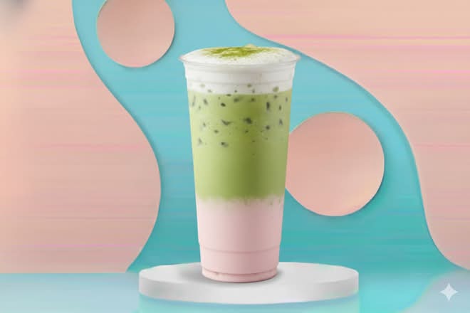 Strawberry Matcha Latte