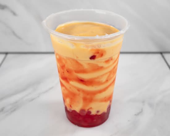 Cream Cheese Milk Foam Plus Mango Slush