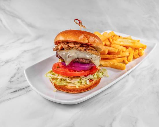 Swiss and Mushroom Burger