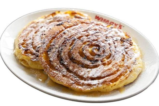 White Chocolate Cinnabon Pancakes 930 Cals
