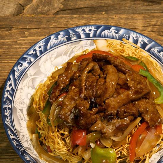 Beef Lo Mein  (Semi-Crispy)