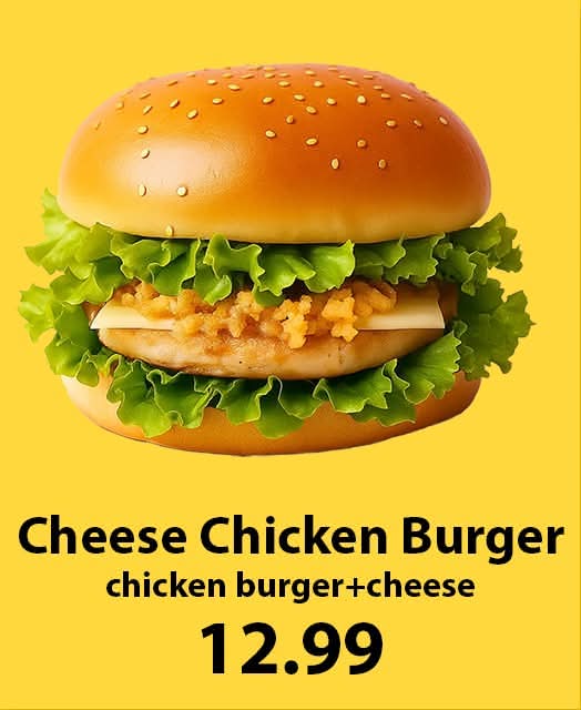 Chicken cheese burger