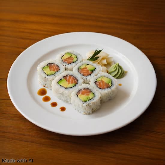 Salmon Avocado Roll (6 Pcs)