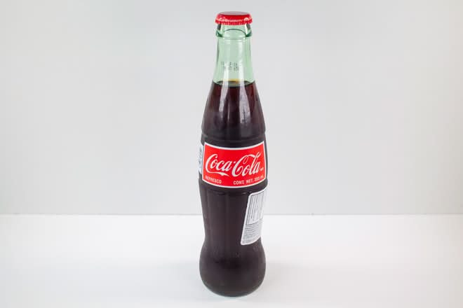 Glass bottle coke