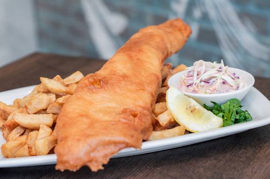 Battered Cod and Chips