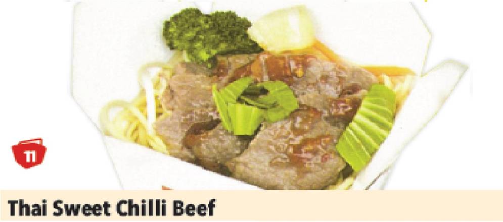 11. Thai Sweet Chilli Beef Noodles