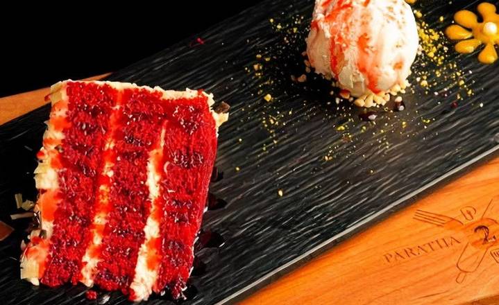 Red Velvet Cake & Vanilla Ice Cream