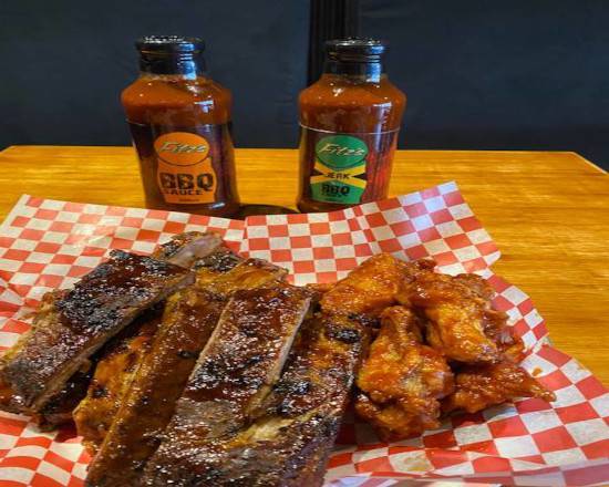 1 Full Rack Rib & 1 lbs Wings