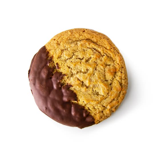 Peanut Butter Chocolate Dipped Cookie