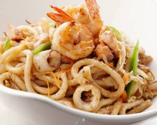 Seafood Udon or Lo Mein Stir-Fried