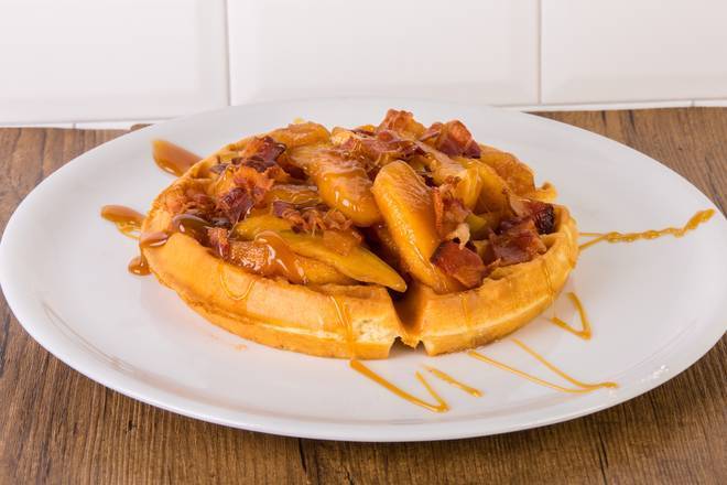 Gaufre pommes, bacon, caramel / Apples, Bacon, Caramel