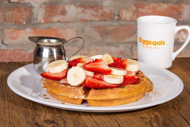 Gaufre Fraises, bananes et crème anglaise / Strawberries, Bananas and Custard