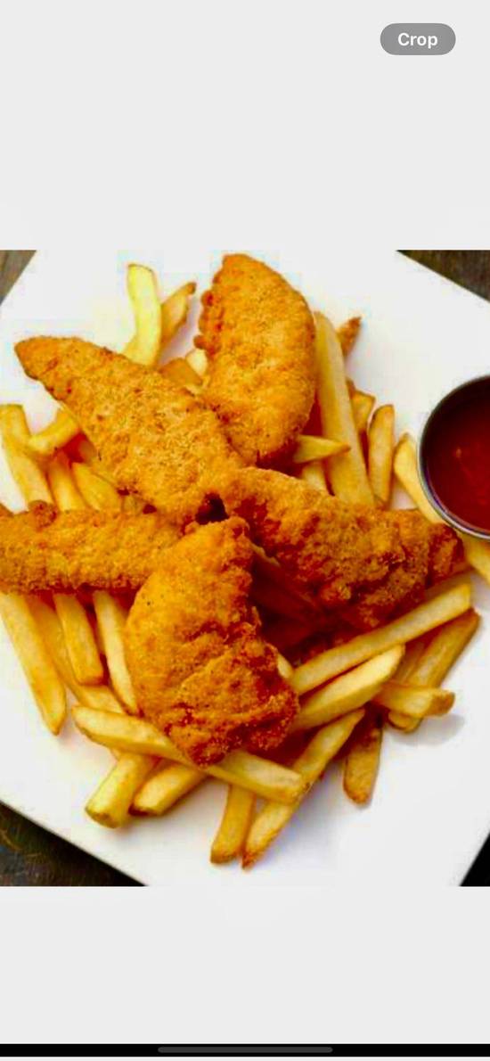 Chicken Fingers (plum sauce) And Fries