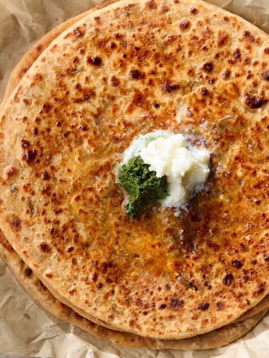 Paneer Paratha Plate