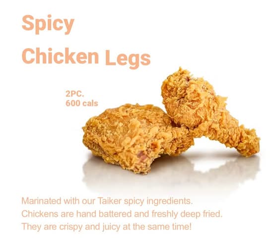 2PC Spicy Legs + 1 Rice Bowl
