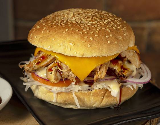 Burger with Braised Chicken