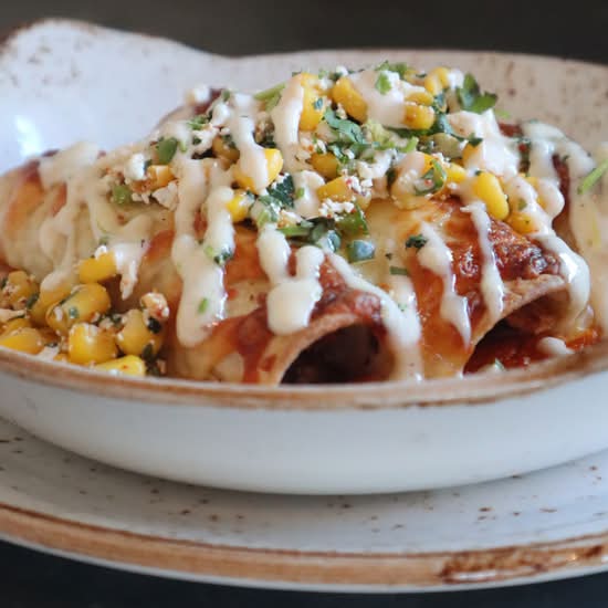 Smoked Chicken Enchiladas