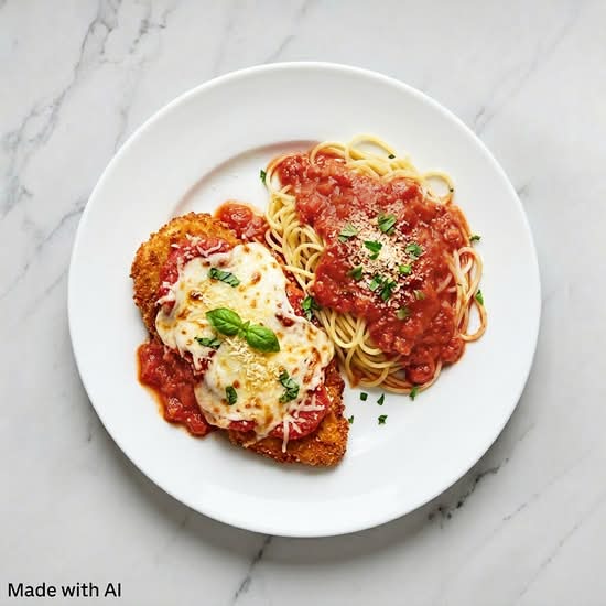 Chicken Parmesan and Spaghetti