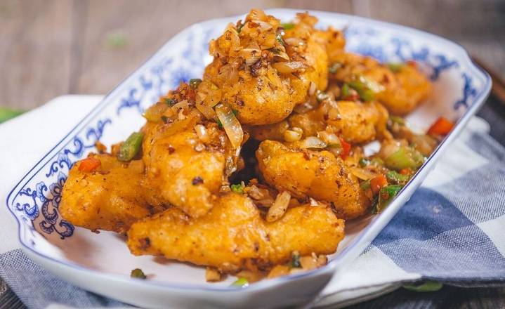 Fish with Spicy Salt Pepper/D45