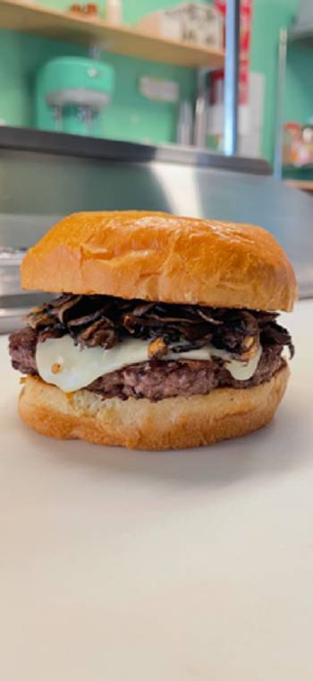 Mushroom Swiss Burger