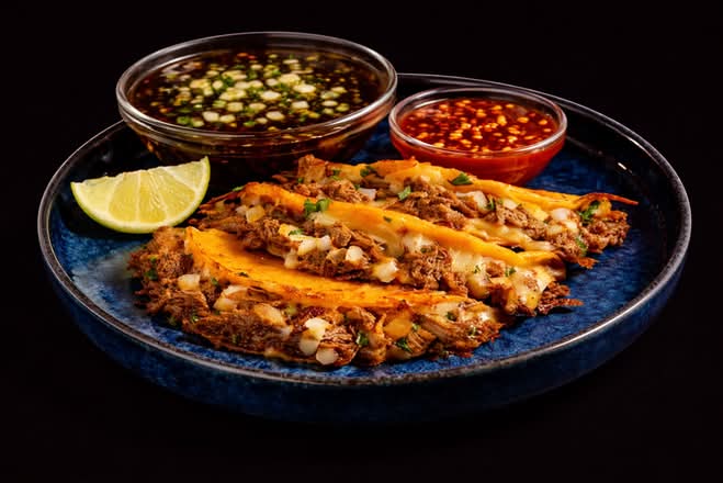Birria Tacos with Cheese (Order of 3)
