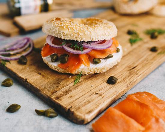 Lox and Cream Cheese Sandwich
