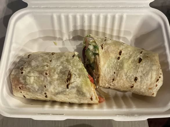 GREEK CHICKEN  SOUVLAKI WRAP