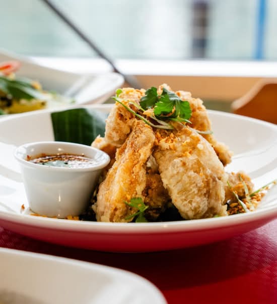 Crispy Wings with Thai Garlic